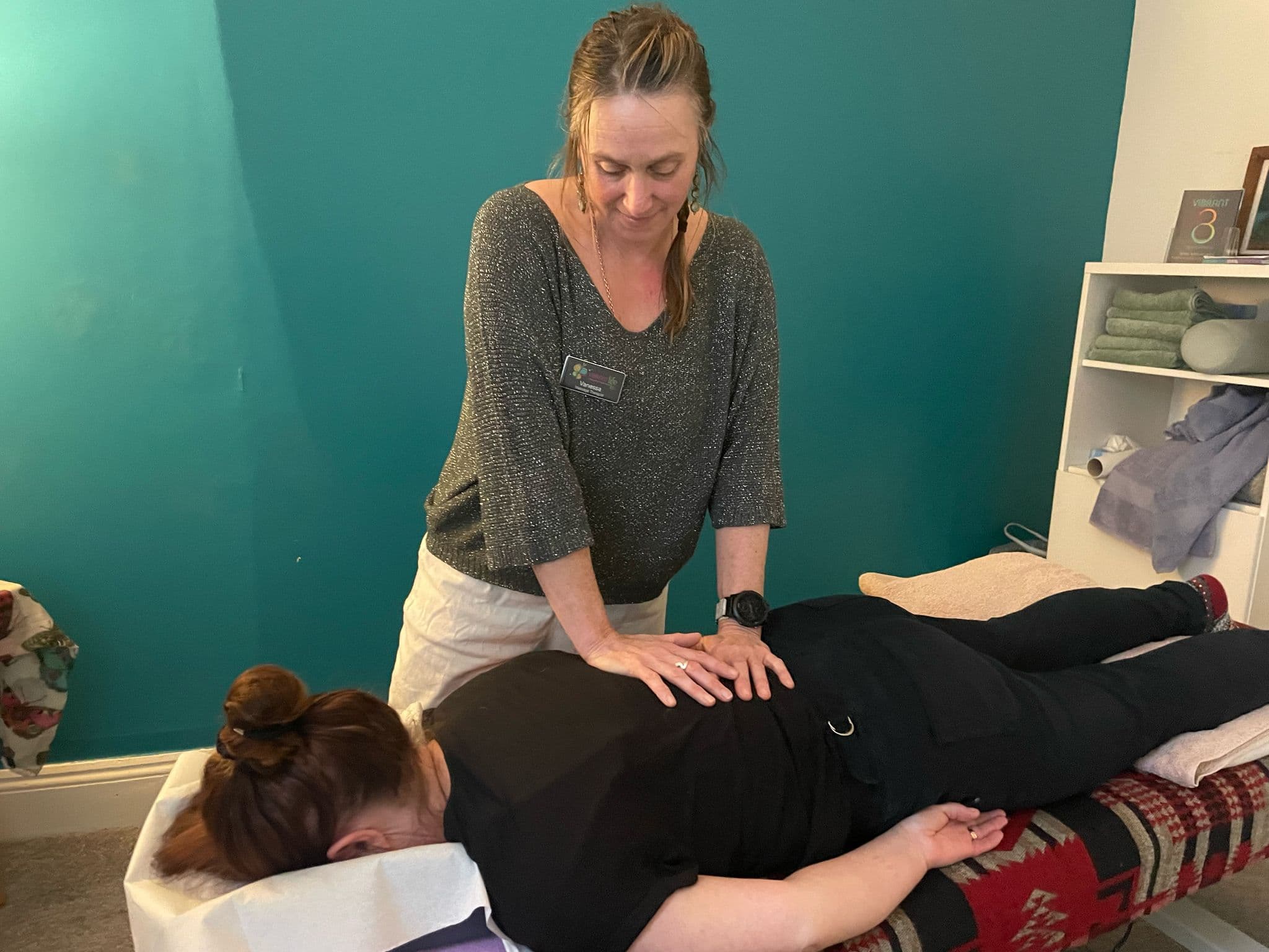Massage therapy treatment room at Vibrant Life Centre, Braunton