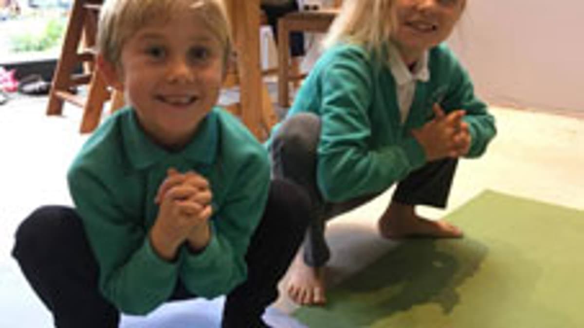 Resting squat position demonstrated