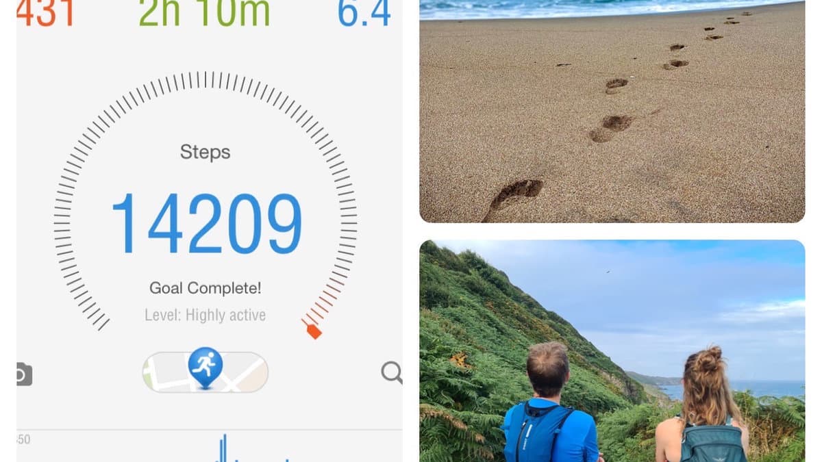Walking on a Devon footpath